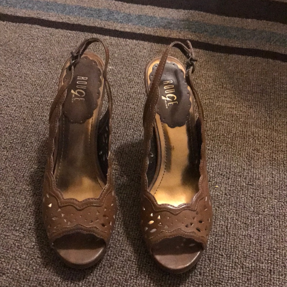 A brown sandal